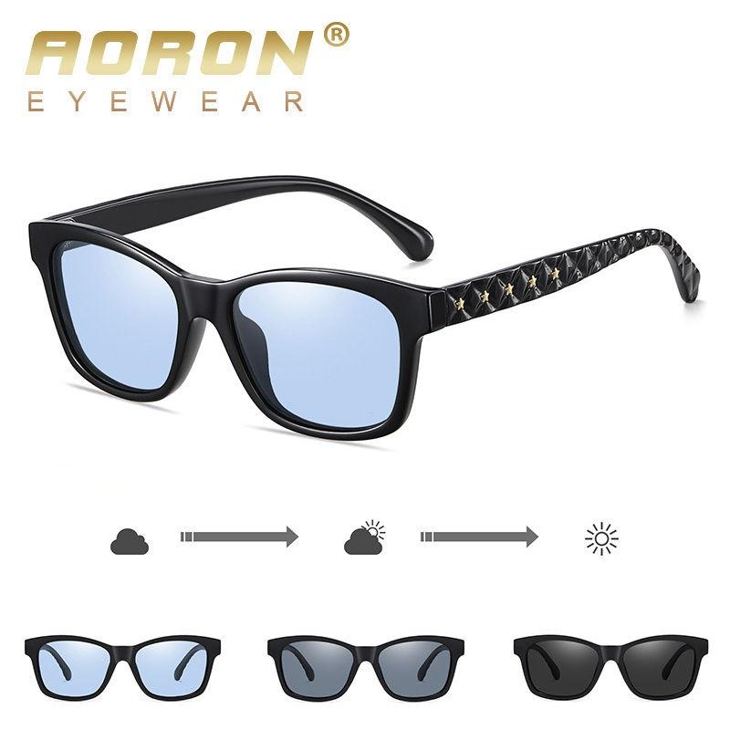 aoron Creative Design Frame Photochromic Polarized Sunglasses for Men Women Fashion Sport Driving Fishing Glasses