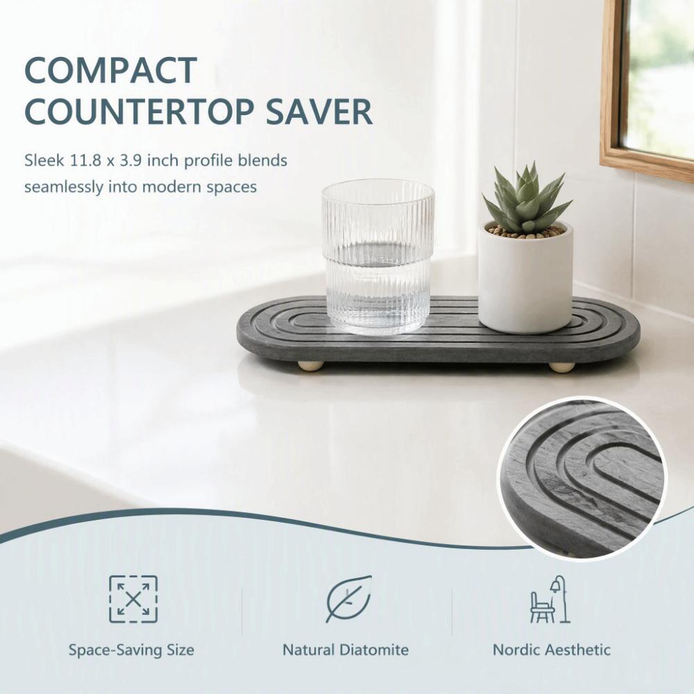 Solid Wood Diatomite Diatomite Coaster Absorbent Diatomite Sink Tray  Bathroom Kitchen Sink