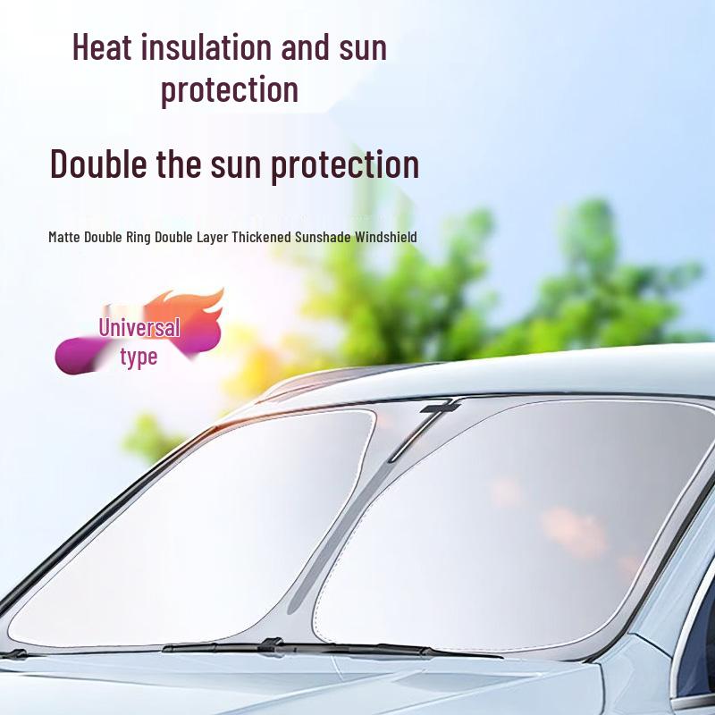 Car Windshield Sunshade Umbrella - Heat Insulation & Sun Protection Blackout Curtain.