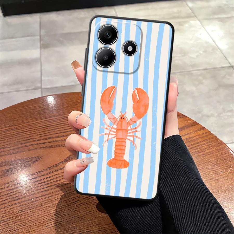 Case for Xiaomi Redmi Note 12S 11 13 12 Pro Plus 10 9 8 Pro 9s 11S 10S Soft Back Phone Cover Marine Animals