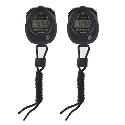 2 PCS Multifunctional Handheld Digital LCD Stopwatch Timer for SportsRunningRacingSwimming