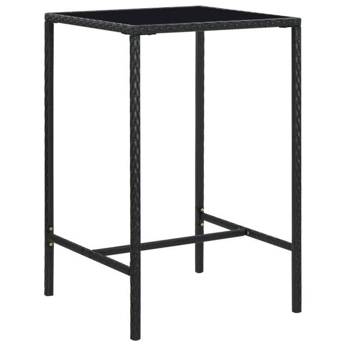 VidaXL 5-Piece Garden Bar Set Table and Patio Chairs Garden Lounge Outdoor Terrace Furniture Resin 3064840