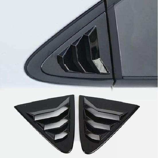 2Pc Glossy Black Side Vent Window Louver Cover Trim For Toyota Corolla -2024