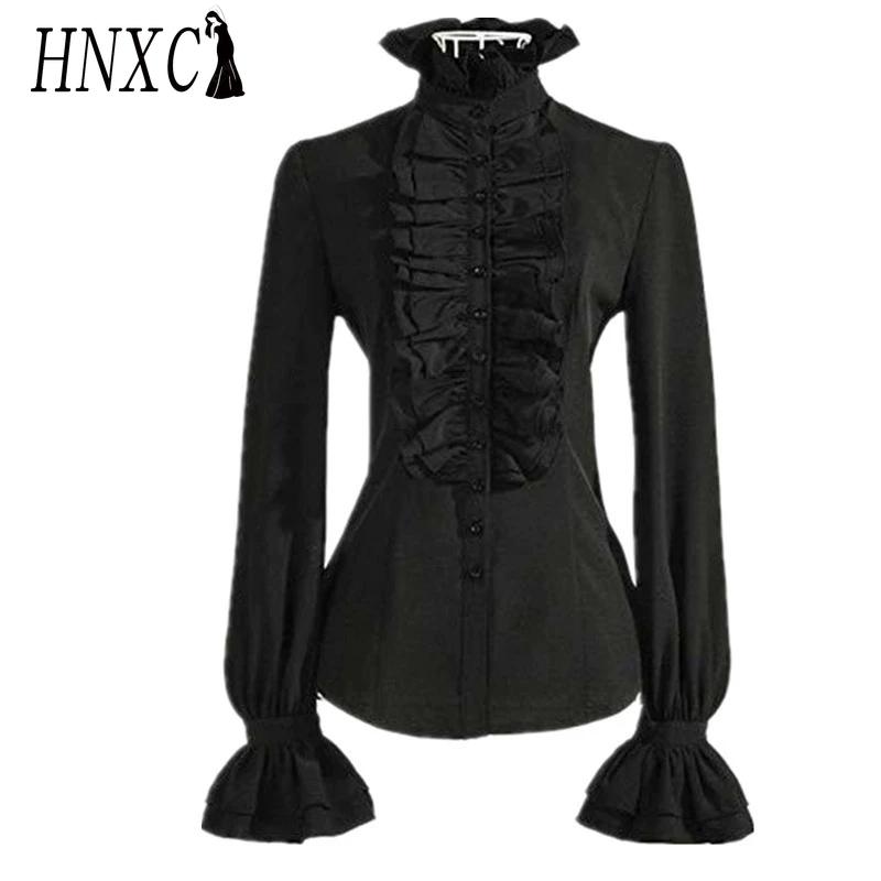 HNXC Blusas y camisas de manga larga con estampado de color sólido informal a la moda para mujer