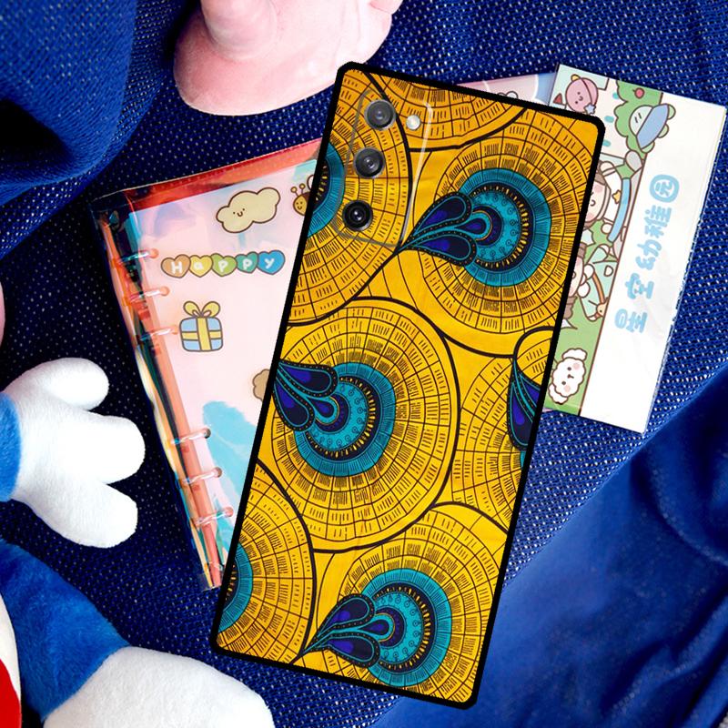 African Wax Fabric Case For Samsung Galaxy S26 Ultra S25 S24 S23 S22 S21 S10 Plus S20 FE S25 Ultra Cover Funda
