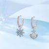 925 Silver Simple Sun Small Sugar Cube Star Moon Women Earring Brilliant Wedding Engagement Star Earrings Jewelry Gifts