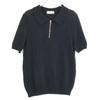 ERNEST W. BAKER Black Zip-Up Knit Polo tops M blackUsed
