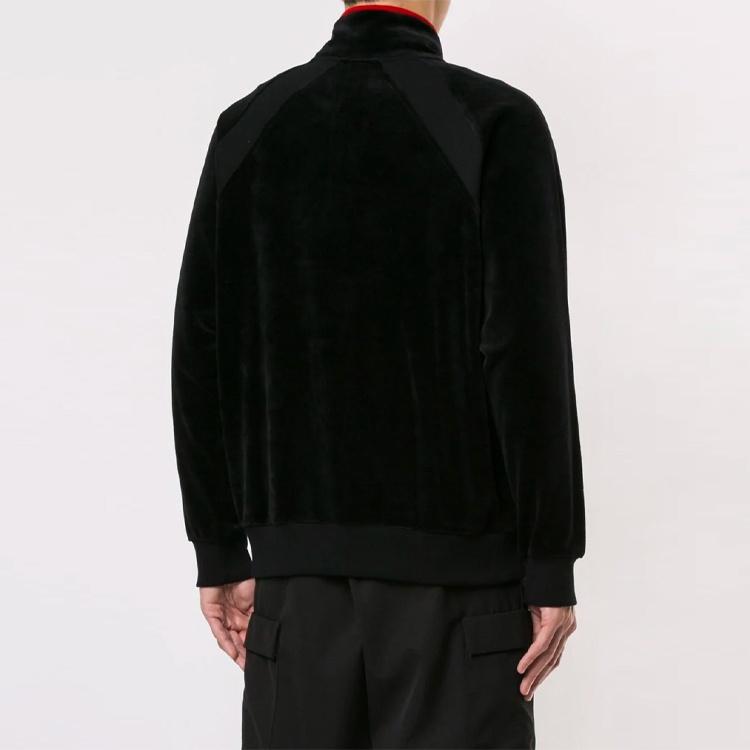 Supreme SS18 LACOSTE Velour Half-Zip Track Top Black Men's SUP-SS18-574