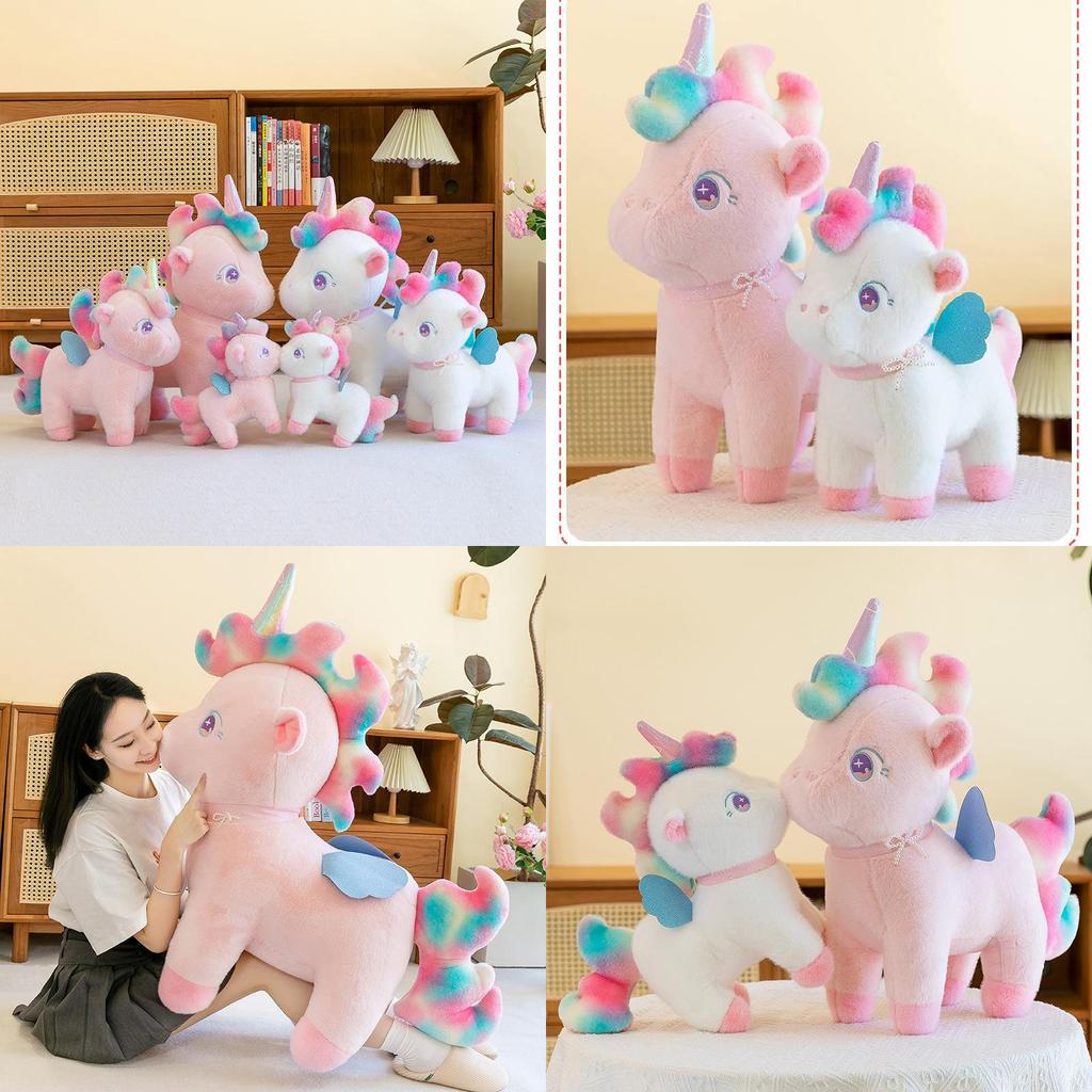 Adorable Rainbow Unicorn Plush Toy Soft And Fluffy Stuffed Animal Gift For Kids