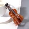 Elegant Violin Hair Clip With Wood Grain Finish Acetate Material For Women Girls Daily Use And Music Themed Events