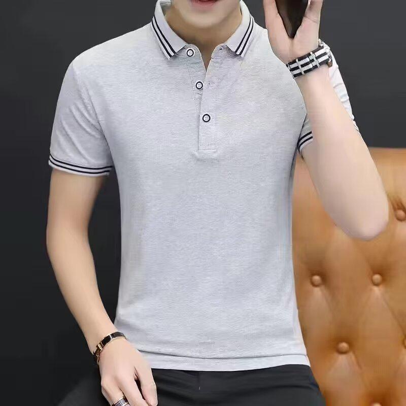 2025 Men's Solid Color Polo Shirt - New Japanese-Inspired Summer Style