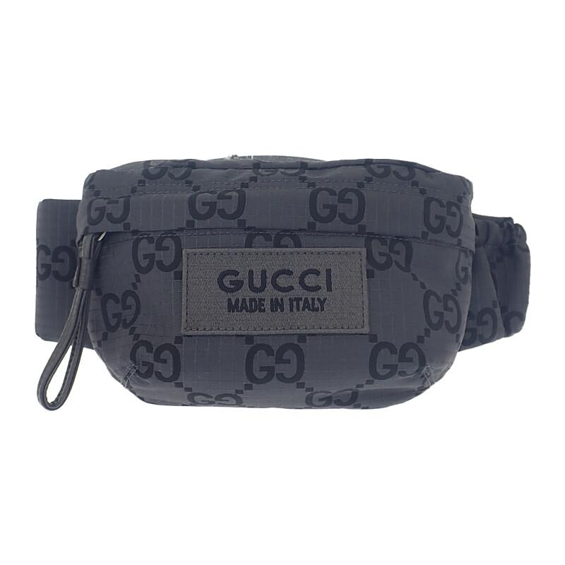 GUCCI  767934 body bag black/gray mens