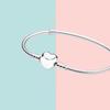 2026 New Style 925 Silver Crown Heart Snake Bone Chain, High-Quality Basic Beaded Bracelet for Women DIY Jewelry Making