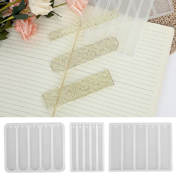 Silikonowa forma łatwo wyjmowalna do rękodzieła Prostokątna/Owalna forma na zakładki do książek Forma z żywicy epoksydowej do tworzenia biżuterii