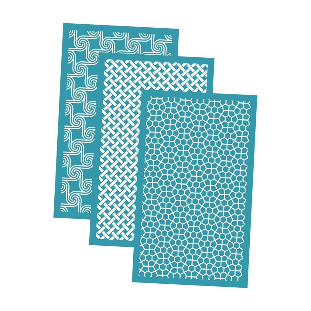 3Pcs Clay Tool Silk Screen Stencils Silk Screen for Clay for Jewelry Making Home Earrings Decoration DIY