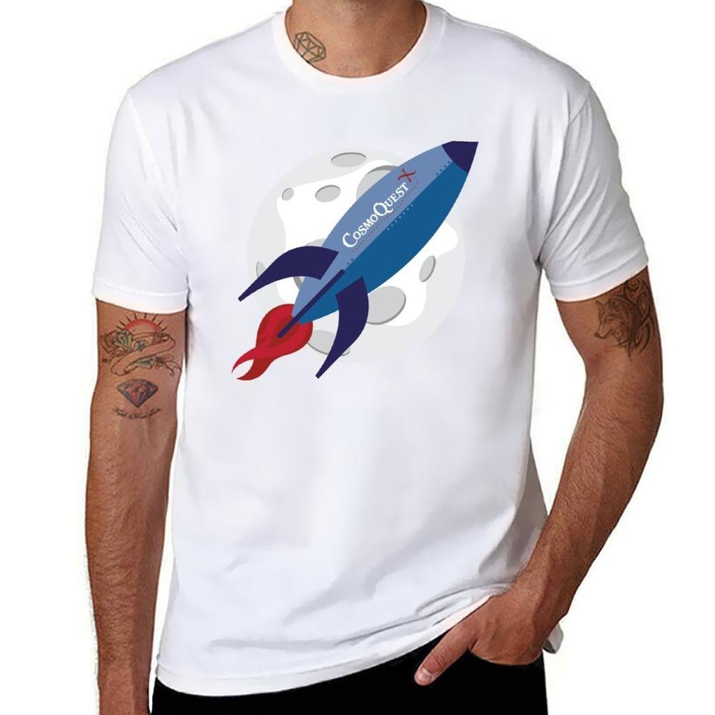 CosmoQuest Rocket TShirt Breathable Gym Short Sleeve TShirt