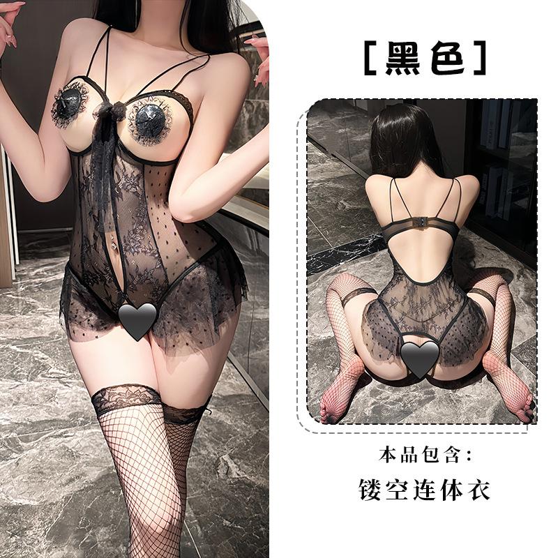 Sex underwear sexy free female one-piece open-file temptation bed passion pajamas perspective set