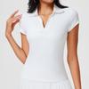 OEING Women's Quick Dry V-Neck Short Sleeve Sports Top
