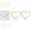 Fashionable Heart-shaped Earrings Geometric Alloy Chic Jewelry For Weddings Birthdays And More