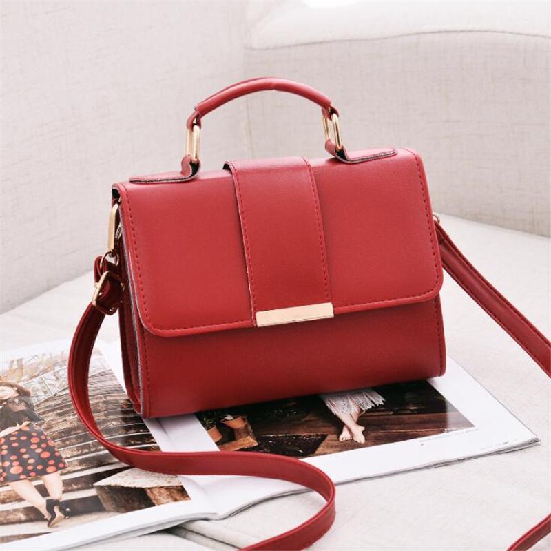 Retro Women Handbag Ladies Crossbody Bags PU Leather Female Flap Shoulder Bag