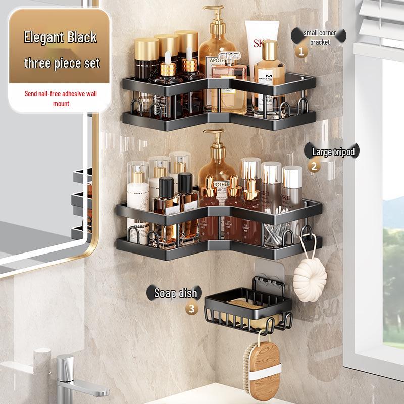 

Треугольная полка для хранения в душе без сверления: Органайзер для ванной комнаты для туалетных принадлежностей