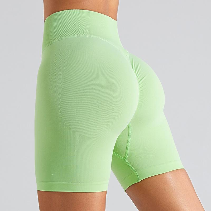 European and American new high-waisted yoga shorts women's peach belly and hip pants leggings running sports fitness pants