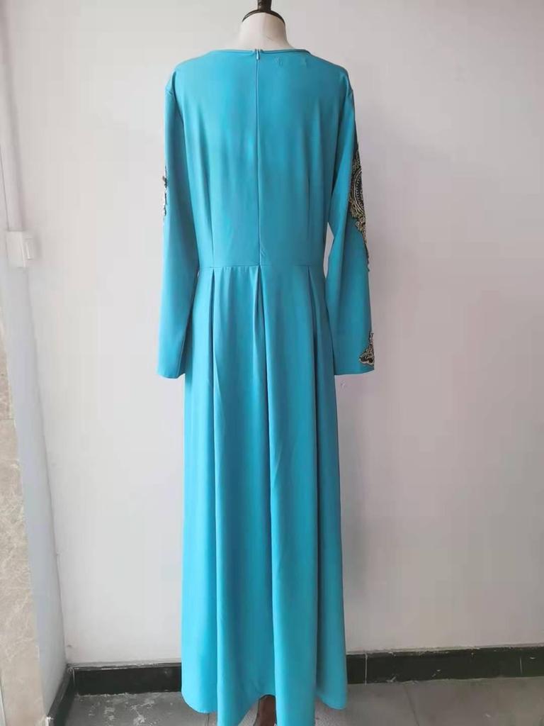 Yiduo Duo Elegantes europäisches & amerikanisches besticktes Abendkleid mit unregelmäßigem Saum PP1024