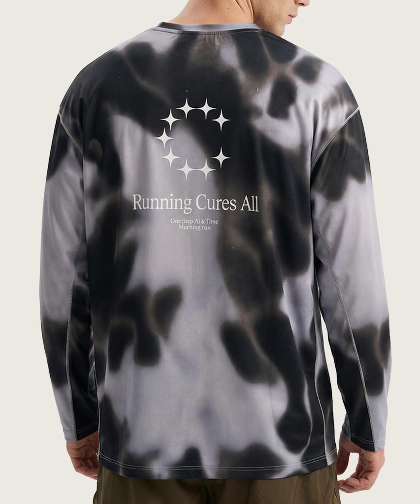 Beoteunseoul Black Shadow Tie-Dye Tech Oversized Long Sleeve (Black)