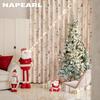 1PC NAPEARL Christmas Blackout Curtains Snowman Christmas Tree Pattern Printed Curtains for Bedroom Living Room Balcony Window for Home Decor