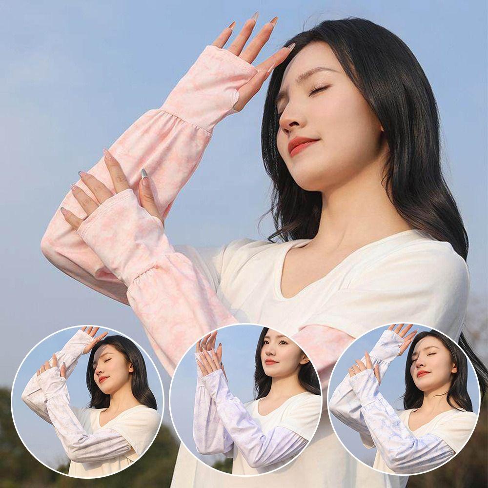 Sun Protection Ice Anti-sunburn Sleeve UV Solar Driving Sleeve Fashion Cycling Sleeves