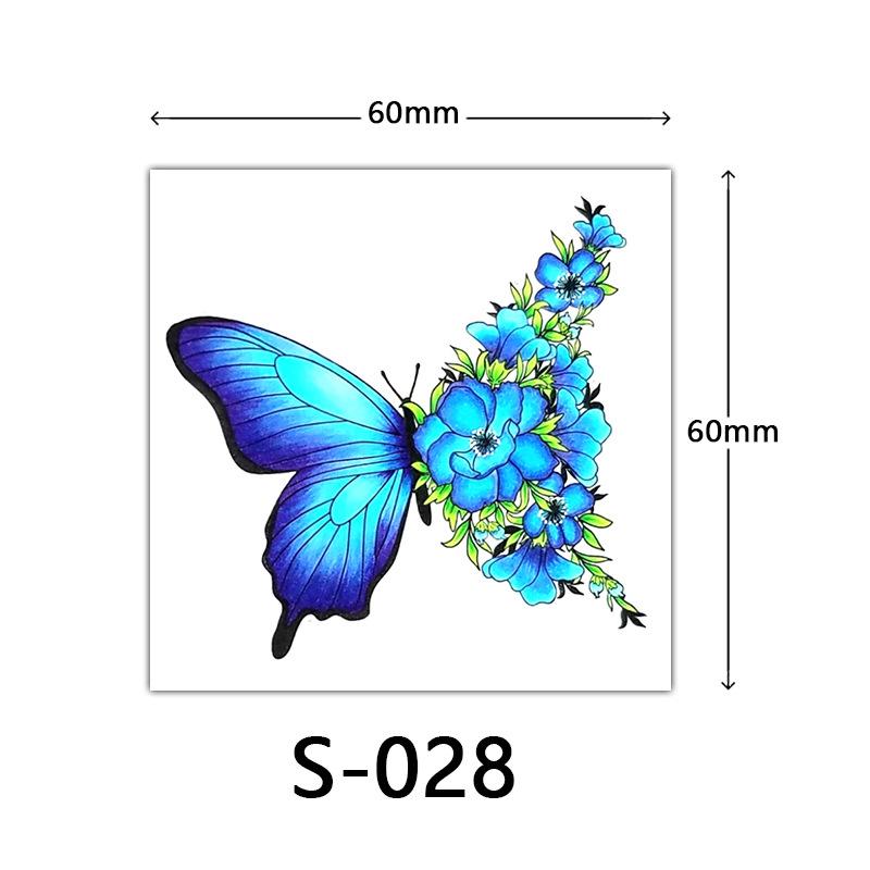 Small Flower Tattoo Sticker Female 3D Color Tattoo Sticker Rose Lotus Butterfly Flower Tattoo