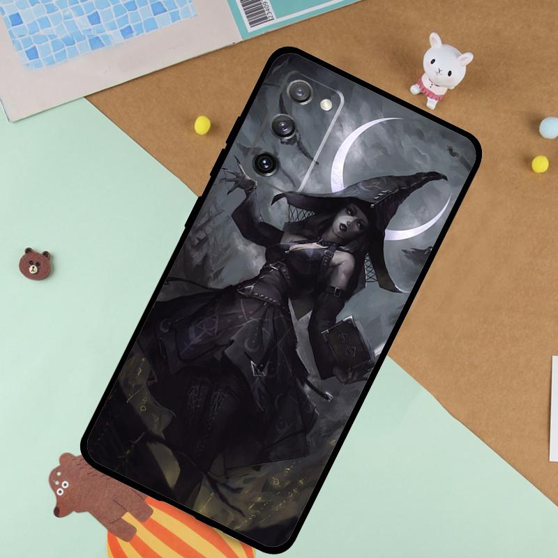 Moon Witch Horror Soft Case For Samsung Galaxy S25 Ultra S9 S10 S20 FE S21 S22 S23 Plus S24 Ultra Funda Cover
