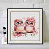 New Arrival 5D DIY Full Circle Diamond Painting "Pink Owl Couple" Embroidery Cross Stitch Home Decor Gift