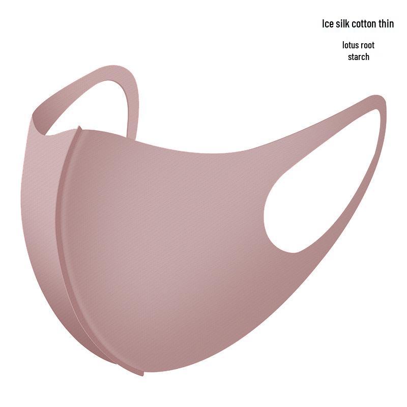 Summer 3D Ice Silk Cycling Mask, Breathable & Fashionable Black for Women