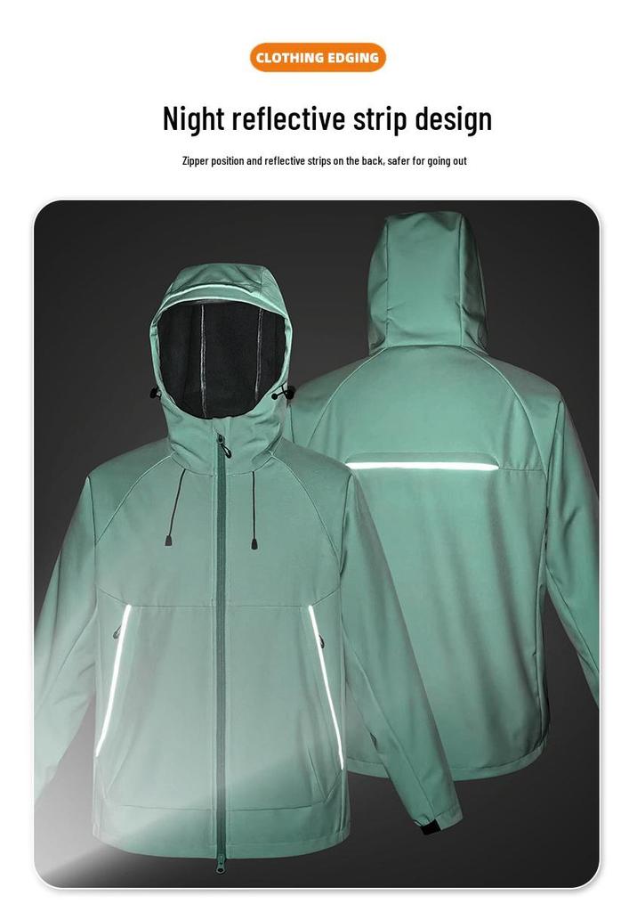 Men's Unisex Outdoor Softshell Hooded Jacket - High Quality, Three-Proof, Popular Sport Style