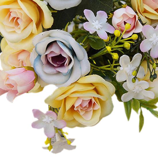 1 kytice 5 větví Umělá královská růže v evropském stylu Home Room Decor Flowers