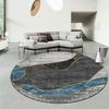 Modern Geometric Gold Line Print Round Floor Mat Anti-slip Living Room Floor Mat Indoor Carpet Home Decoration