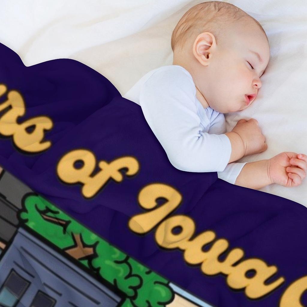 Bars of Iowa City Throw Blanket Hairy Plush Beautifuls Cosplay Anime Blankets