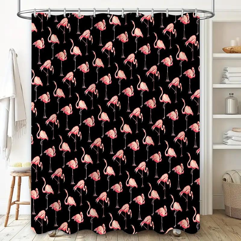 Bathroom Shower Curtain Floral Birds Pattern Waterproof Fabric Decor Vintage Farmhouse Rustic Home Textile Washable