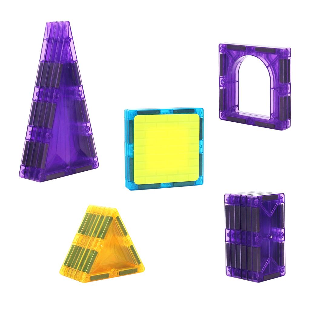 22Pcs Large Color Window Magnetic Block Building Toys For Parent Child Interactive Diy Castle Assembly