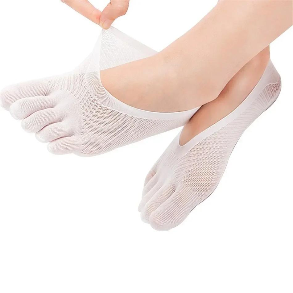 1 Pair Women Five-finger Socks Female Ultrathin Yoga Sock Funny Toe Invisible Silicone Anti-skid Breathable Anti-friction Socks