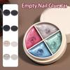 3/4 Grids Nail Patting Gel Empty Jar Glitter Nail Painted Polish Holder Case Packaging Box Manicure Uv Glue Organizer Plastic