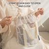 Large-capacity Drawstring Mesh Beach Bag Storage Pouch, Can Be Worn As A Shoulder Bag or Carried By Hand