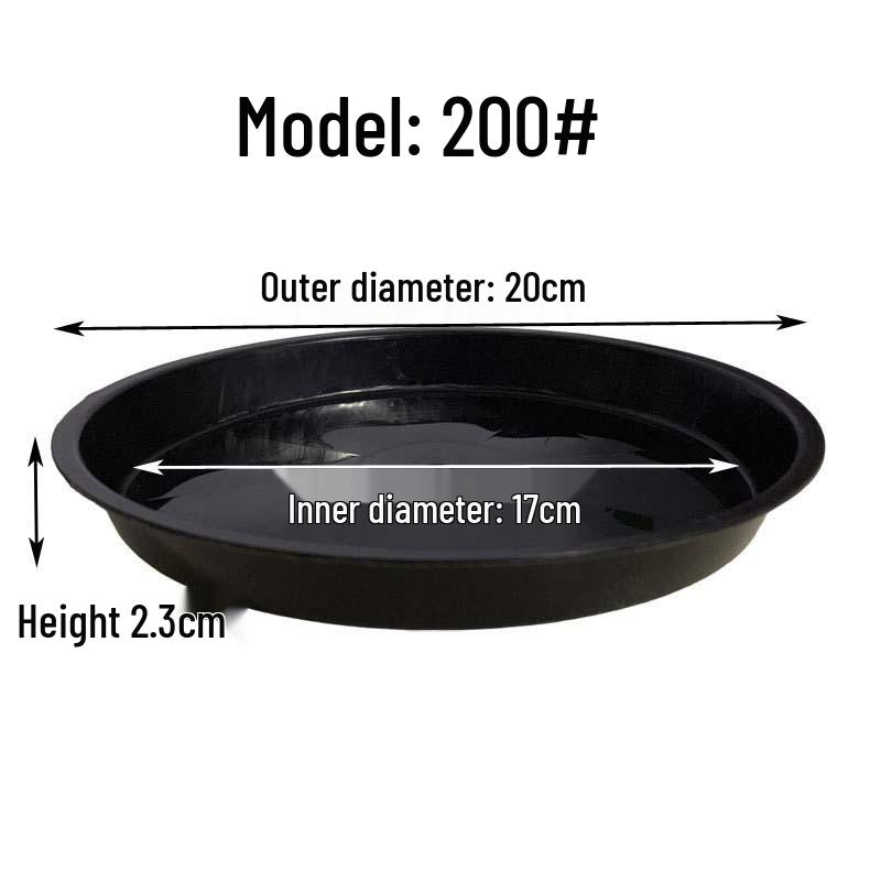 Thickened Round Plastic Flower Pot Water Tray - Large Draining Base for Succulents & Golden Pothos.