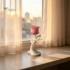 Einzigartige Romantische Geschenke Moderne Rosen-Skulptur, 3D-gedruckte minimalistische Blumendekoration, Abstrakte Innenraumdekoration Blumenstatue für Zuhause Büro,