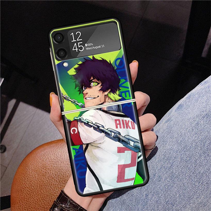 Heißes Anime Blue Lock Handyhülle Für Samsung Z Flip 7 6 5 4 3 Galaxy ZFlip7 ZFlip6 ZFlip5 ZFlip4 ZFlip3 5G Druck Hülle