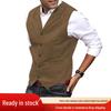 Men's Retro Herringbone Slim Fit Vest - British Casual Fashion