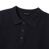 HERVINO Comfort Button Muscle Fit Collared Short Sleeve Knit [Navy]