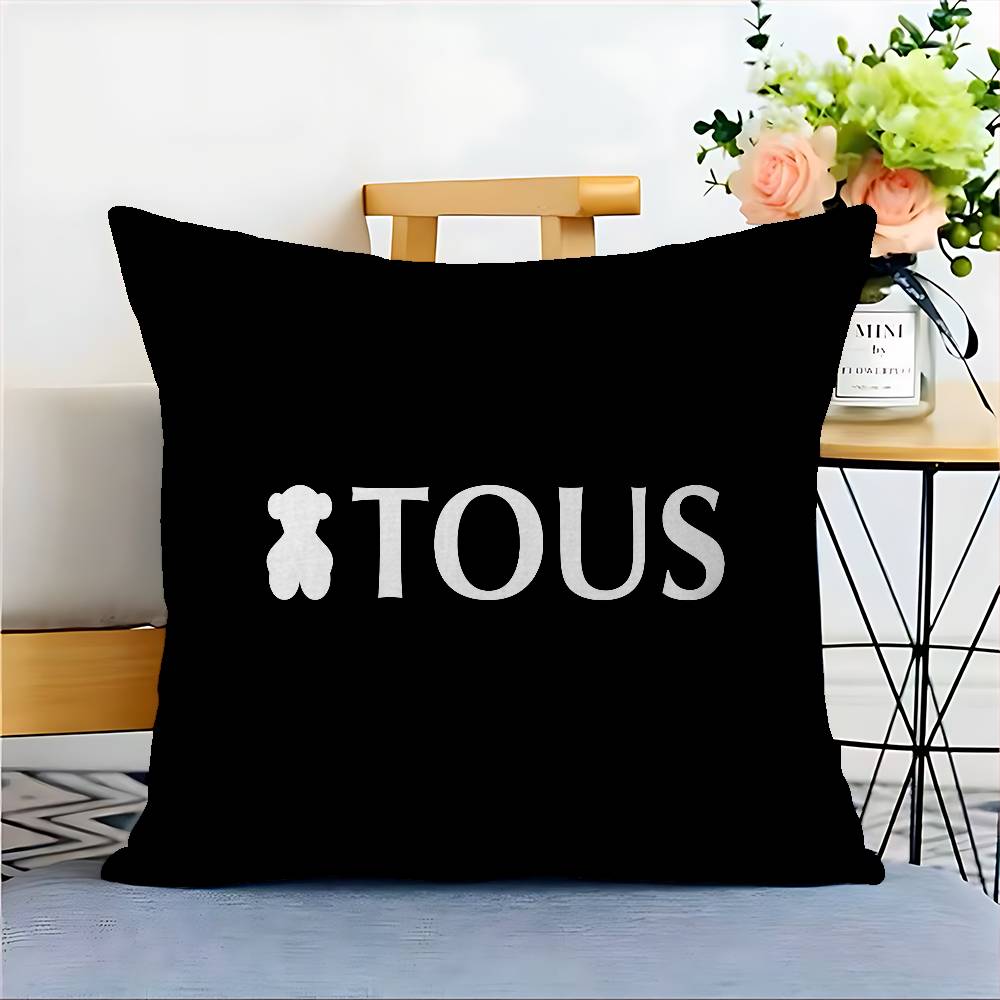 Cute T-TOUSes Bear Pillow Cushion Cover Pillowcase Living Room Sofa Home Decor Customized