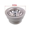 Sink Drain Strainer With PP Cover Kit Dual-Layer 69mm Stainless Steel For 54-60mm Kitchen Leak Prevention Drain Spare Parts